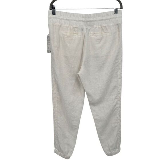 Athleta Cabo Linen Jogger Travel Pants In Calla Lilly Size 10 NWT - Picture 9 of 11